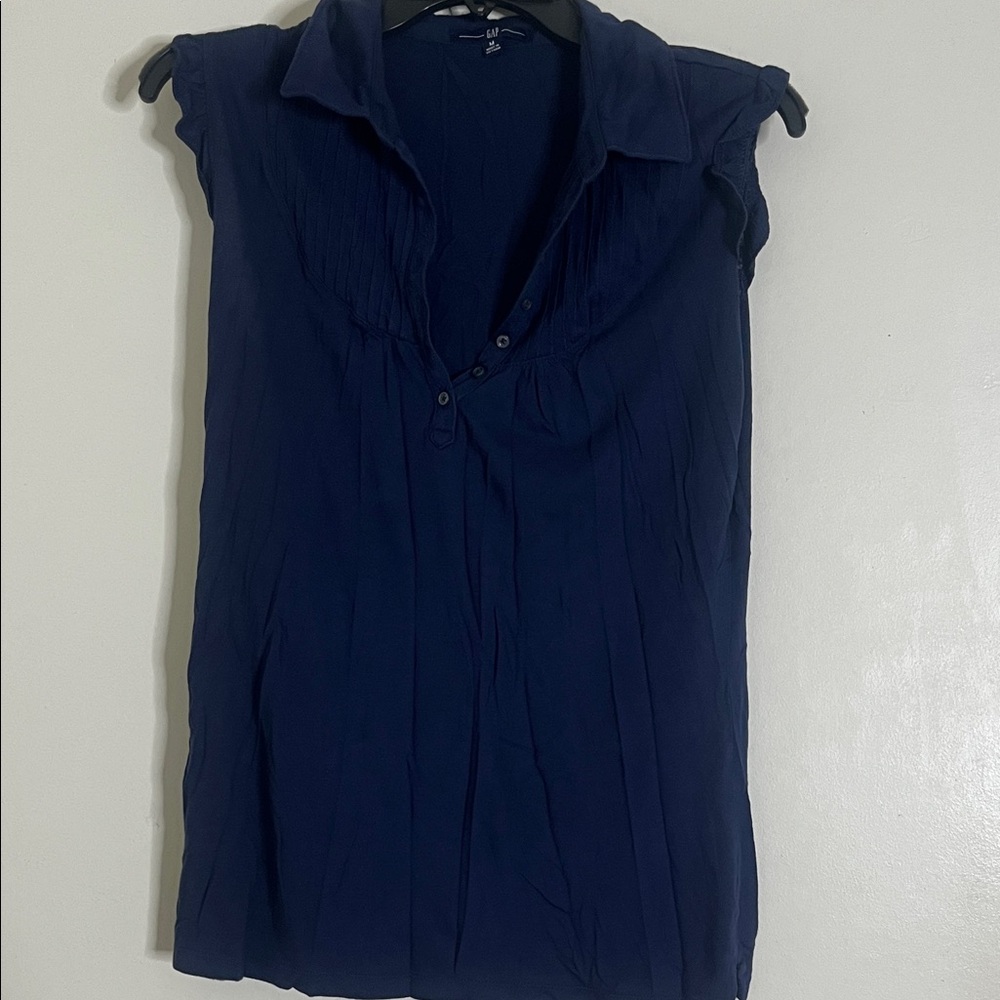 Navy Sleeveless Top